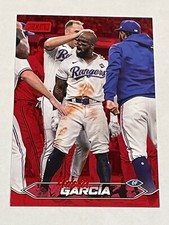 2024 Stadium Club Baseball Red Foil #206 - Adolis García - Texas Rangers
