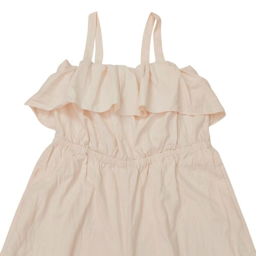 Madewell Jumpsuit Womens XL Light Peach Apron Ruffle Linen Blend Sleeveless  - Bild 2 von 12