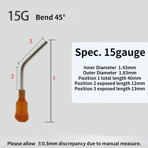 100pcs Pre-Bent Blunt Tip Liquid Glue Dispenser Needle Stainless Steel Tips - Picture 14 of 24
