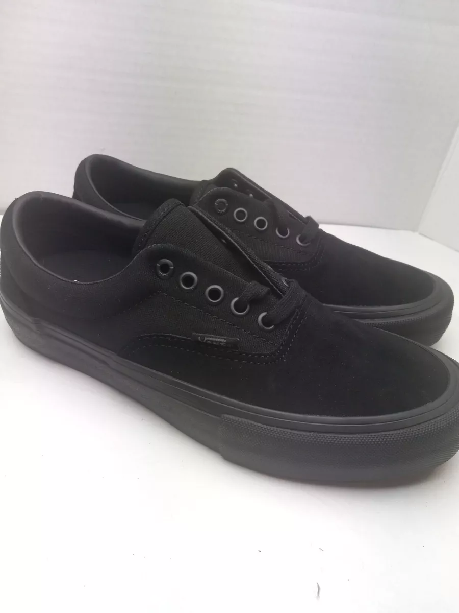 Vans era pro black suede sale
