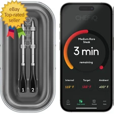 Sense Smart Wireless Meat Thermometer with 2 Ultra-Thin Probes Unlimited Range