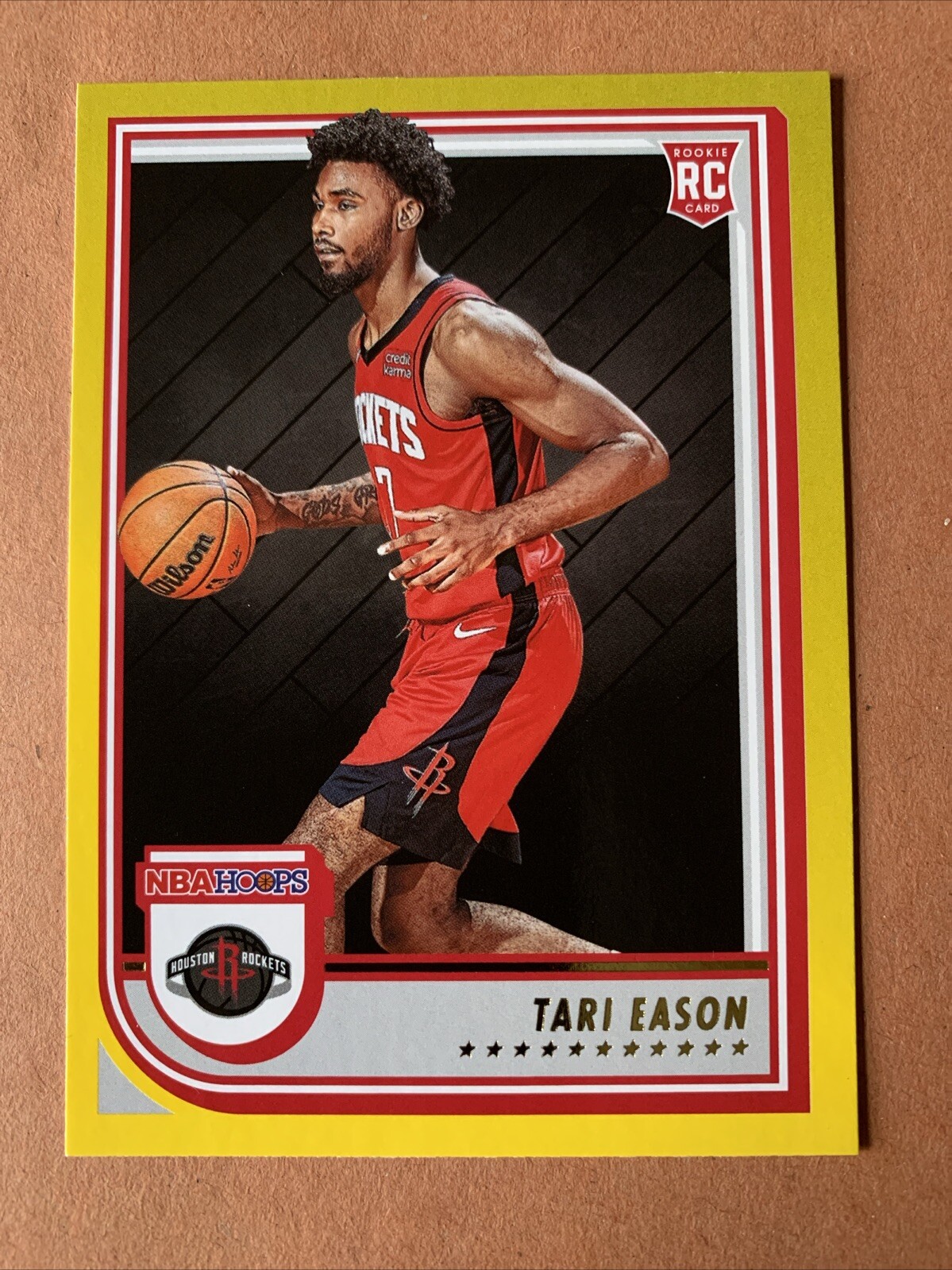 Tari Eason Rookie Card RC 2022 Hoops Yellow #247