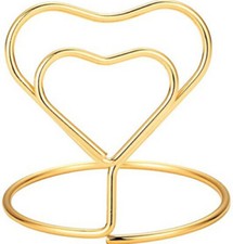 20pcs Gold Heart Place Card Holder/Memo/Photo Table Wire Stand Qty 2