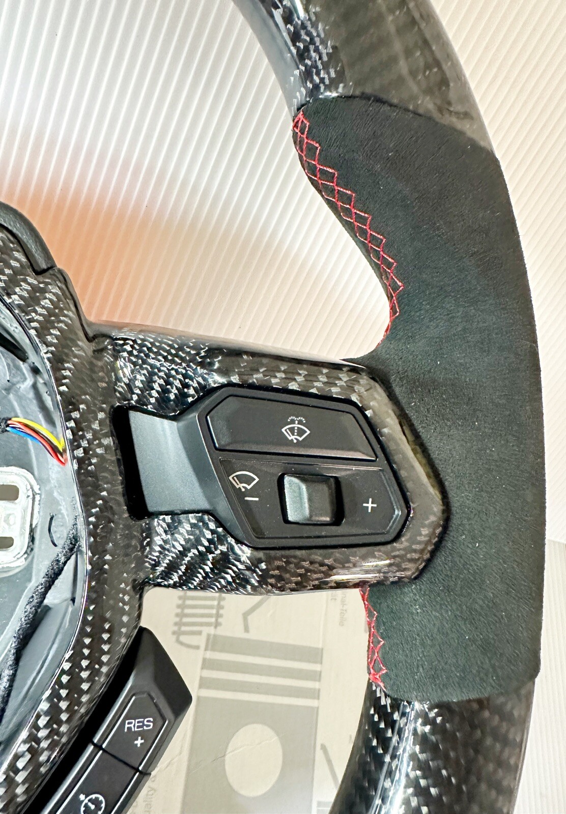 GENUINE OEM LAMBORGHINI HURACAN PERFORMANTE EVO STO CARBON SUEDE STEERING WHEEL