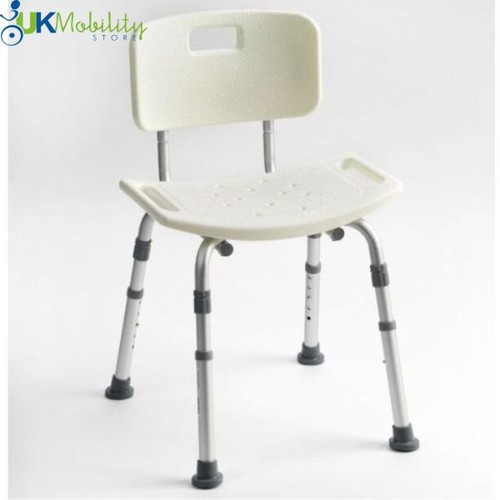 Aluminium Bath Shower Seat Stool Chair Adjustable Height Mobility