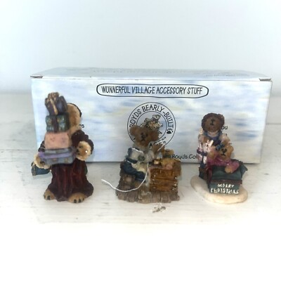 Boyds Bearly Bulit Villages Accessories Ted E Bear Shop Winter Folk 19501-2