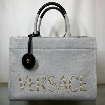 Versace Tragetasche in Leder Splitter Authentic Neu mit Etikett und Karton