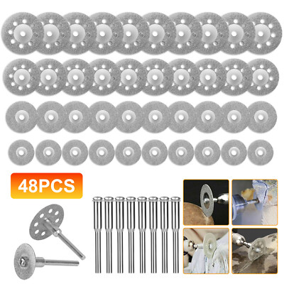 48x Diamond Cutting Wheel Die Grinder Metal Cut Off Disc For Dremel Rotary Tool
