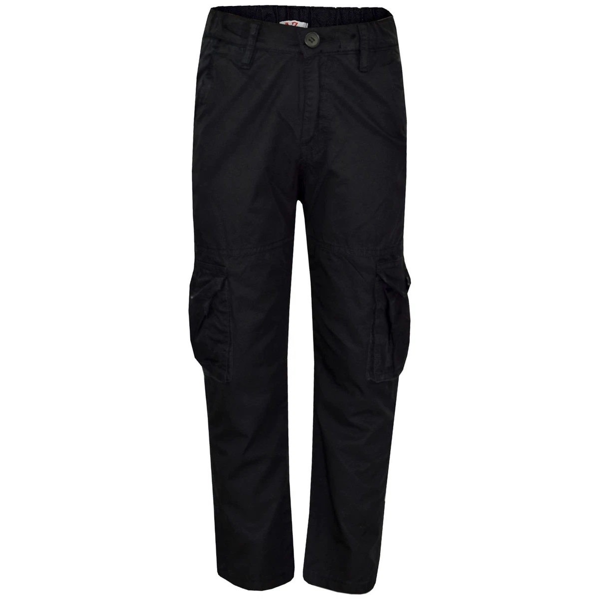 Kids Boys Youth BDU Ranger 6-Pocket Black Combat Cargo Trouser Fashion Pant  5-13