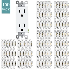 Electrical Wall Receptacle 2Pole 15A 3-Wire Self-Grounding Tamper Resistant ×100