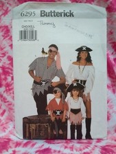 TWO Butterick patterns  6295, Pirates costumes for the whole family
