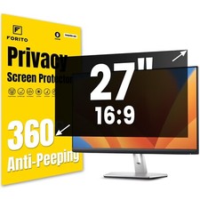 F FORITO 27 Inch 16:9 360 Privacy Screen Protector for Computer Monitor, Re