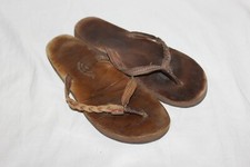 Rainbow Sandals Brown Womens Braided Straps 10.5" Size 9  Cracked Comfort Shoes