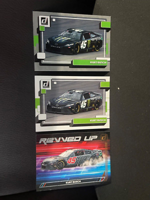 2023 Panini Donruss Revved Up Kurt Busch #RU7 & Gray /Base Parallel #123 23XI Ra