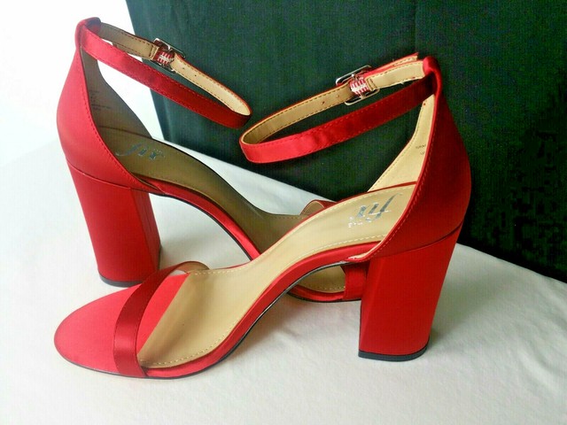 The Fix Women's Gracie Block Heels Strappy Sandals, Red, Size 8.5 M (New In Box) | eBay