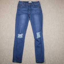 Altar'd State Jeans Womens 5 Medium Wash Blue Denim Whiskering 28x29