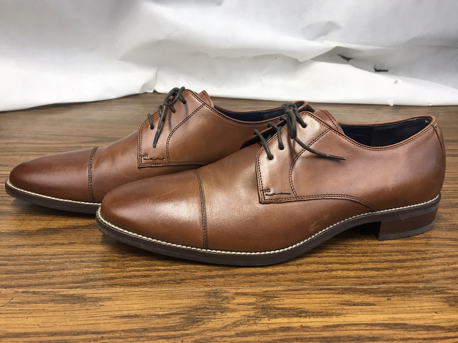 Cole Haan Shoes Mens 10M Lenox Hill Cap Toe Lace Oxford C11632 Brown ...