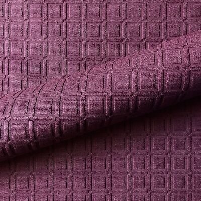 Dark Maroon Traditional Geometric Check Upholstery Fabric 56''