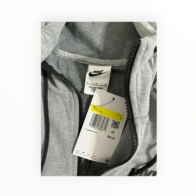 Nike Tech Fleece Essentials Full Zip Hoodie DD5284-002 Gray Mens