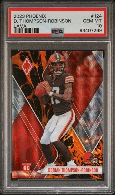 2023 Panini Phoenix #124 Dorian Thompson-Robinson - Lava /175 RC PSA 10