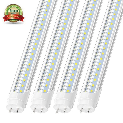 4Pack V-Shape 4FT T8 LED Tube Light Bulbs 28W LED Shop Lights Clear ...
