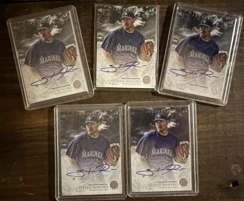 (Lot of 5) 2013 Bowman Inception Stefen Romero Auto RC's: PA-SR￼-Mariners