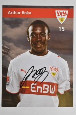 Arthur Boka - VfB Stuttgart - original Autogramm -  - ca. 15x10cm - Autogrammkar