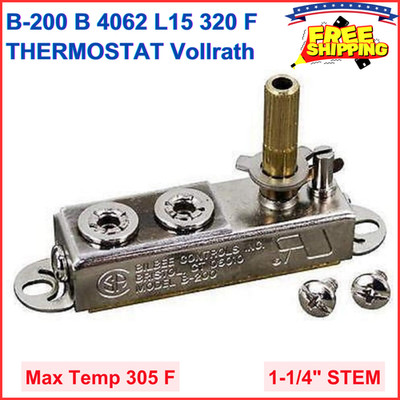 Bilbee Controls B-200 Thermostat for Vollrath/Nemco Warmers 305°F Max Temp