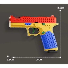 Building Block Toy Pistol Continuous Fire Shell Ejecting Gun