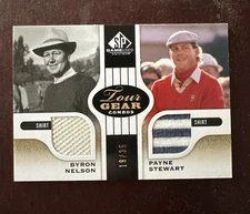 Byron Nelson Payne Stewart 2012 SP Game Used Golf Tour Gear Combos Shirt /35