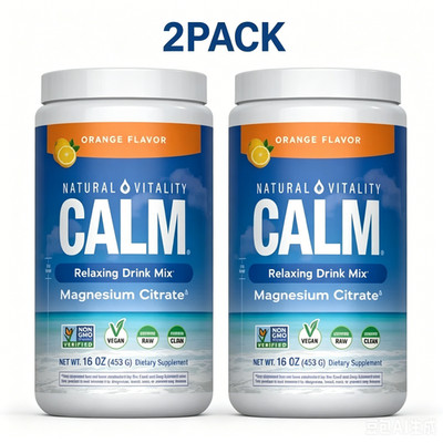2PAKC CALM Magnesium Powder | 16 Oz | Orange Flavor | Vegan (free ship)