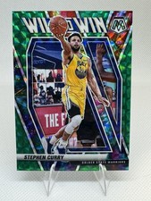🔥STEPHEN CURRY 2020-21 Panini Mosaic - Will to Win #6 Green Mosaic Prizm🔥