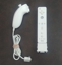  OEM Nintendo Wii Motion Plus Controller w/ Nunchuck White Official WORKS 