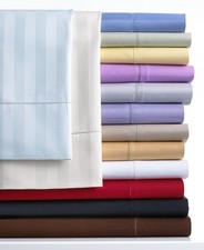 US Size Egyptian Cotton Bedding 4 PC OR 6 PC Sheet Set Stripe 600 Thread Count