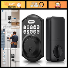 Keyless Entry Deadbolt with Keypad, Matte Black, Smart Lock for Front Door Secur