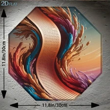 Abstract Text Tin Sign - Modern Office Art