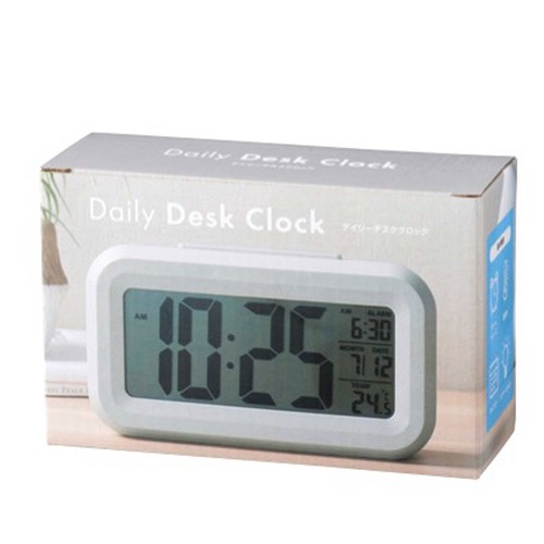 Digital Snooze LED Alarm Clock Backlight Time Calendar Thermometer Temperature - Picture 5 of 6