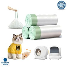 Heavy Duty Self-Cleaning Cat Litter Box Liners - 60 Count, 18x12