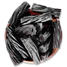 Black Licorice Twists – Jumbo 2" Soft Chewy Licorice Candy, Classic Black Twists