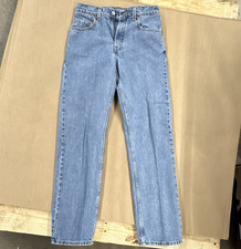 Vintage Levi's Men's Blue Light Wash Regular Fit Straight Leg Cotton Denim