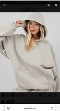 Comfrt Oversized Hooded Sweatshirt with Front Pocket Size L