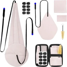 Saxophone Cleaning Kits with Case for Sax and Clarinet Flute Trumpet Beige 