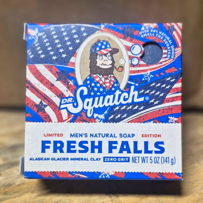 Dr. Squatch Fresh Falls Natural Men's Body Bar Soap Limited Edition 5 oz