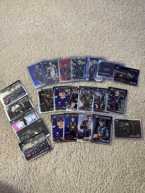 Lot Of 23 Topps Chrome/Paddock Pass Formula 1 F1 Max Verstappen Cards Variations