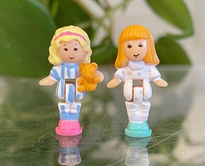 Vintage Polly Pocket Cozy Cottage Polly & Midge Doll Pair Bluebird 1993