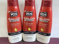 3 PK Alberto VO5 Salon Series Smooth  Sleek Conditioner Frizz Control 14.2 Oz