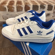 NEW Adidas Forum Low CL White Blue US Men's 10 Low Top Sneakers IH7829 2024