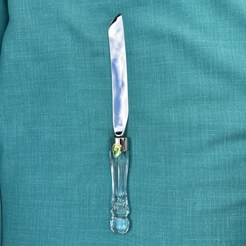Waterford Crystal Handled Serrated Serving Knife Stainless Steel 12.5”