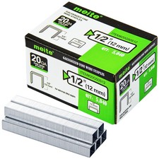 meite 20 Gauge Galvanized Upholstery Staples 1/2-Inch 12.3 mm Crown Heavy Duty