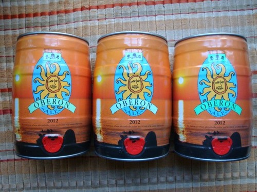 Three 3 BELL'S OBERON ALE 2012 Mini Keg Can 1.32 Gallon Beer MICH EMPTY